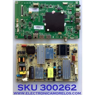 KIT DE TARJETAS PARA TV ELEMENT / NUMERO DE PARTE MAIN 34022548 / 35022747 / 473YTAK / 180917N1A / FUENTE AY118D-3SF05 / 3BS00809 / E302227 / PANEL LSC550FN11 / MODELO E4SW5518 R909R